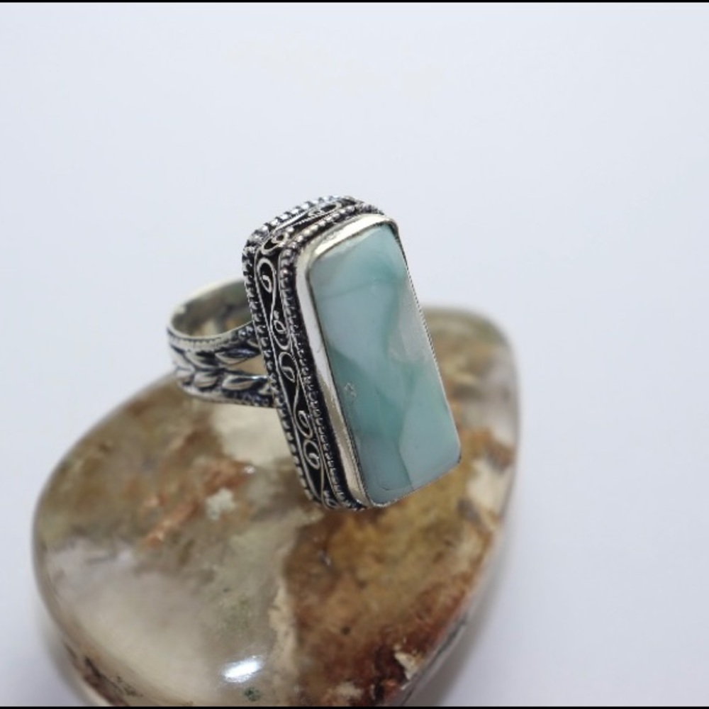 Larimar gemstone ring - Picture 2 of 11